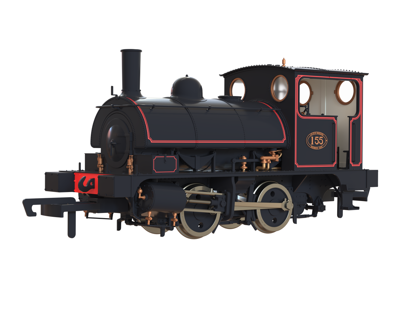 Clark Railworks OO Pug No. 155 - L&Y Lined Black
