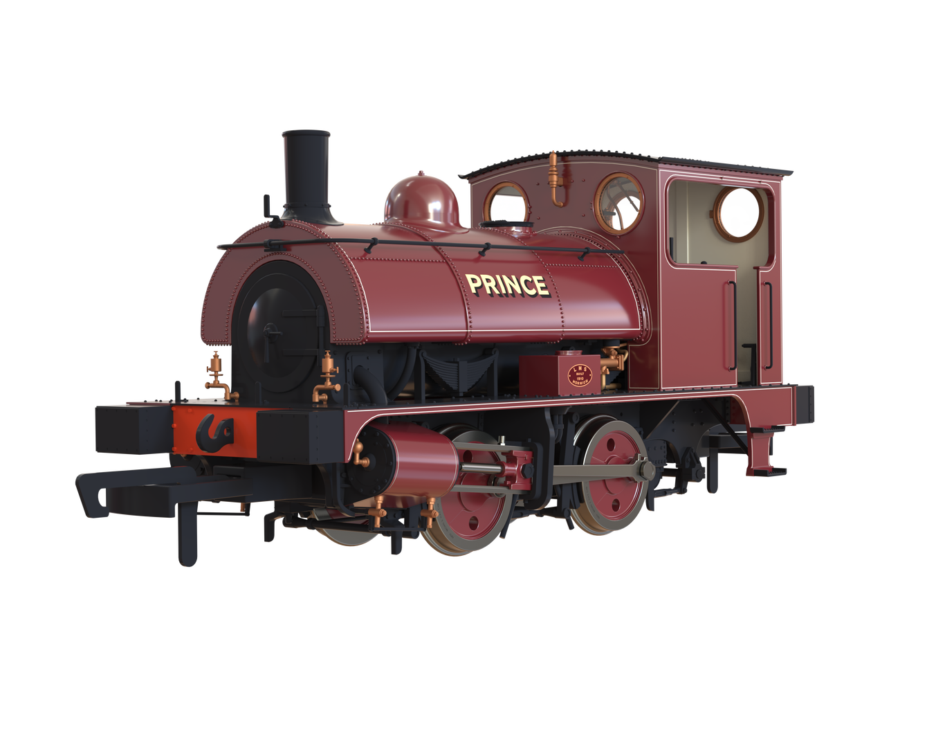 Clark Railworks OO Pug Prince - Wine Red