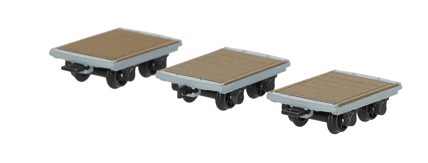 Bachmann OO9 Dinorwic Slate Wagons Without Sides – 3 Pack
