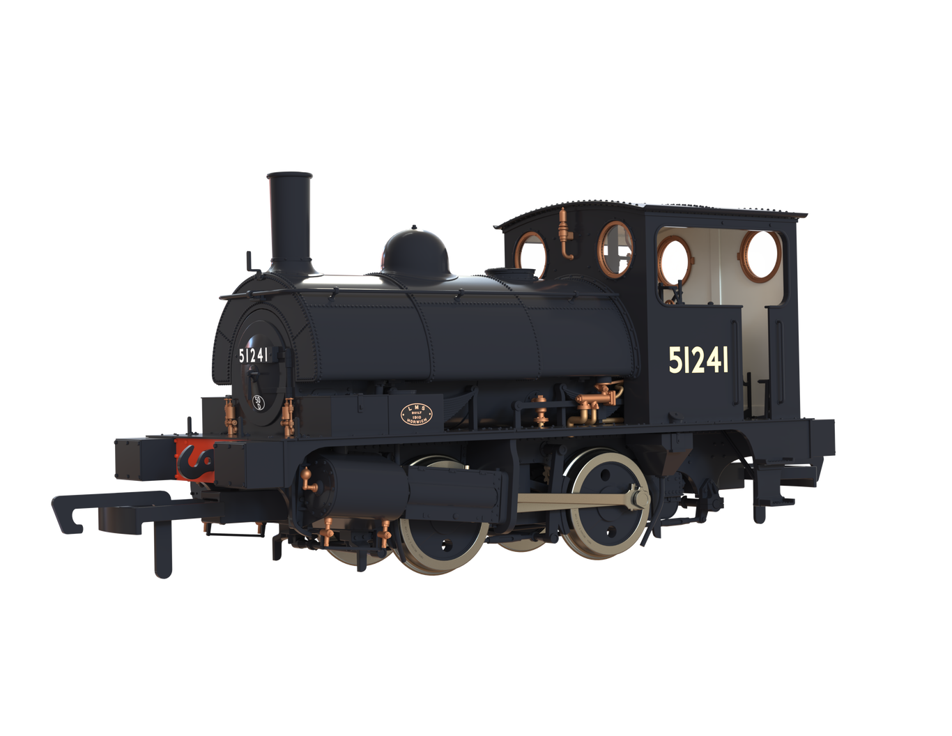 Clark Railworks OO Pug No. 51241 - BR Plain Black