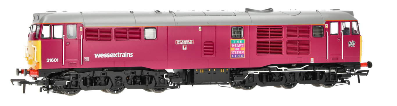 Bachmann Class 31 31601 The Mayor of Casterbridge in Wessex Trains pink