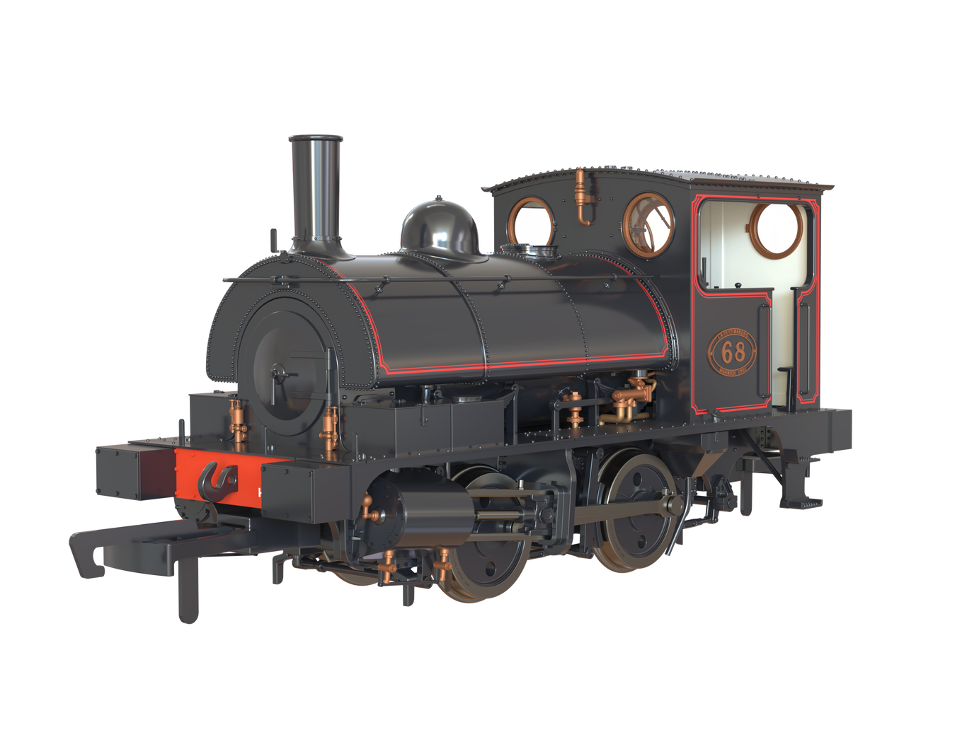 Clark Railworks OO Pug No. 68 - L&Y Lined Black