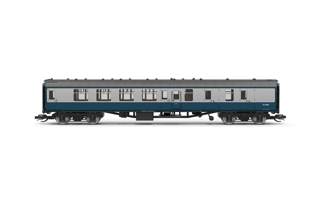 TT4077B Mk1 Brake Second Corridor W34916 in BR Blue & Grey