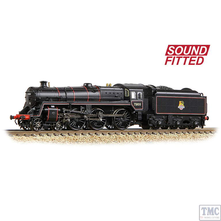 Graham Farish N Gauge BR Standard 5MT 73100 BR Lined Black – Sound Fitted