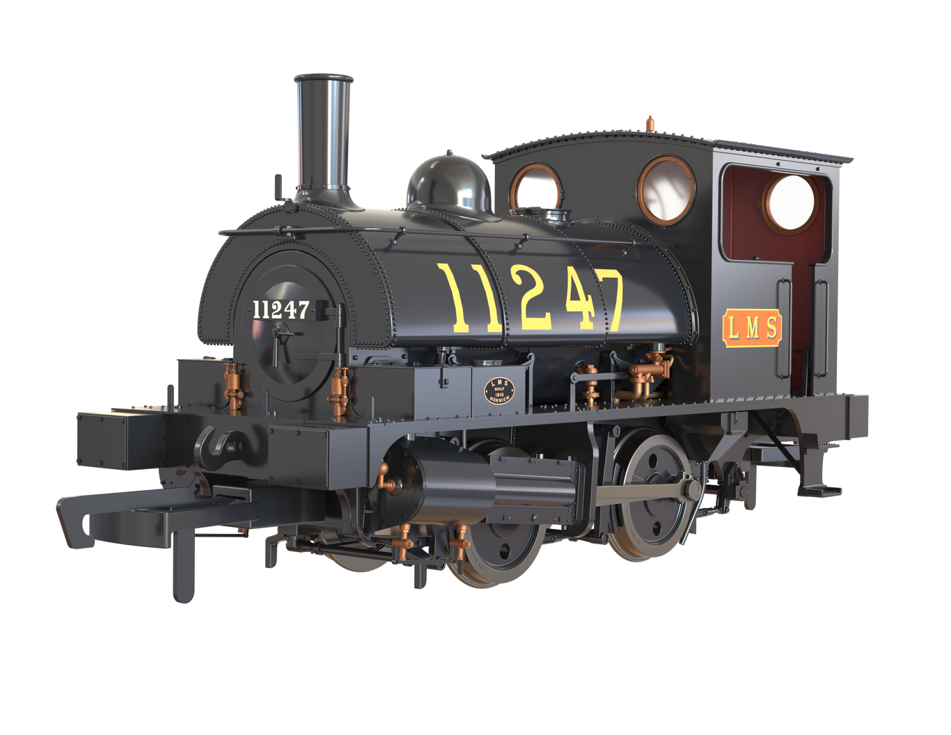 Clark Railworks OO Pug No. 11247 - LMS Black